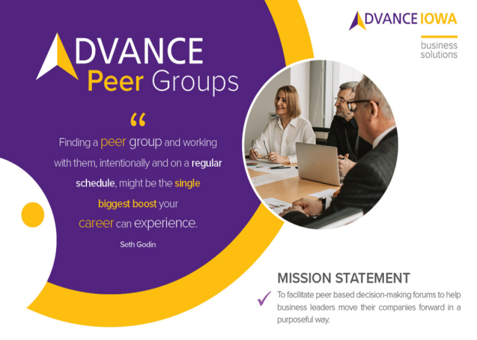 Advance Peer Groups: &quot;Finding a peer group and working with them, intentionally and on a regular schedule, might be the single biggest boost your career can experience”   – Seth Godin  Marketing Strategist &amp; Authorr